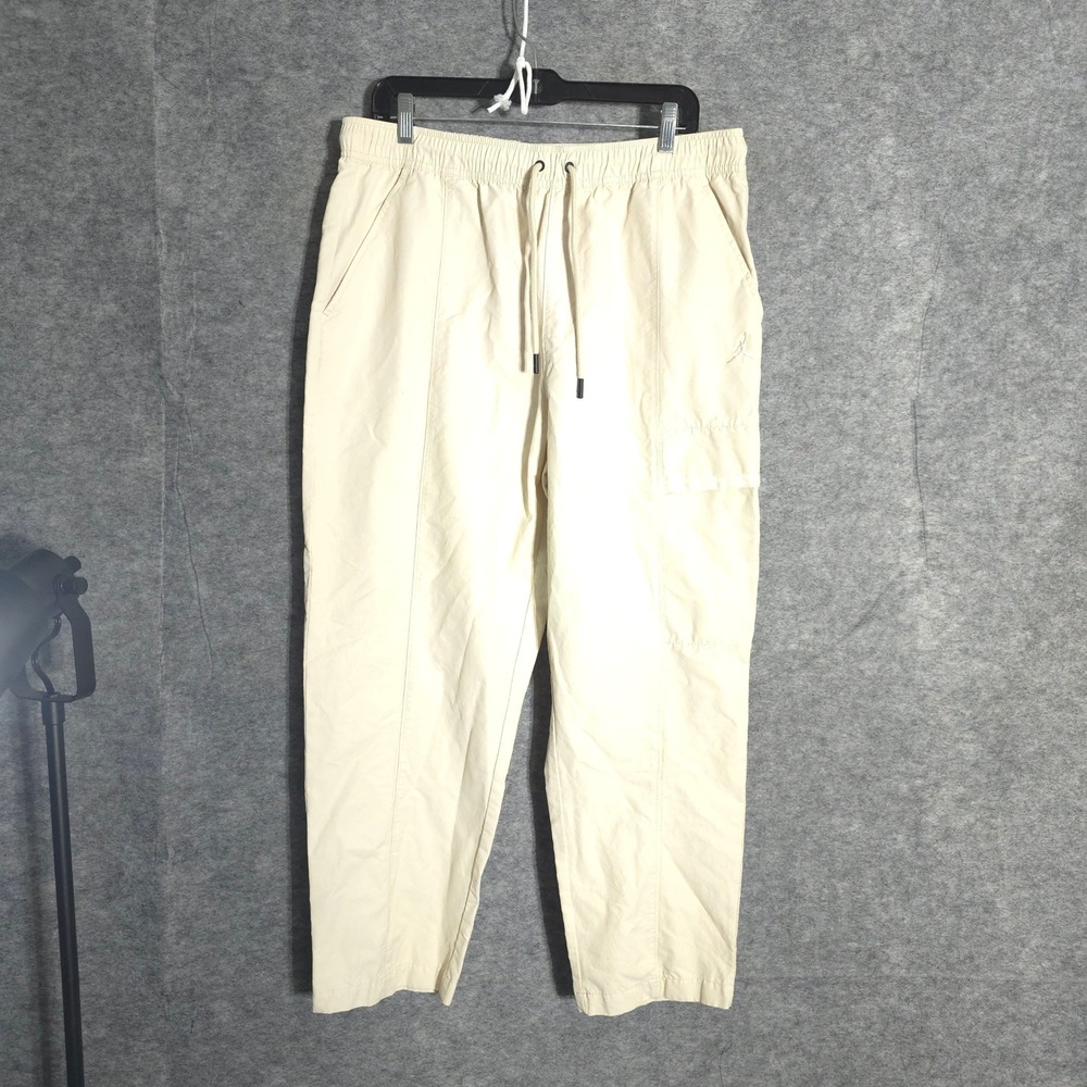 Jordan Essentials Utility Pants Men L Sand Cargo Jumpman Tapered DJ0246-234 NIke
